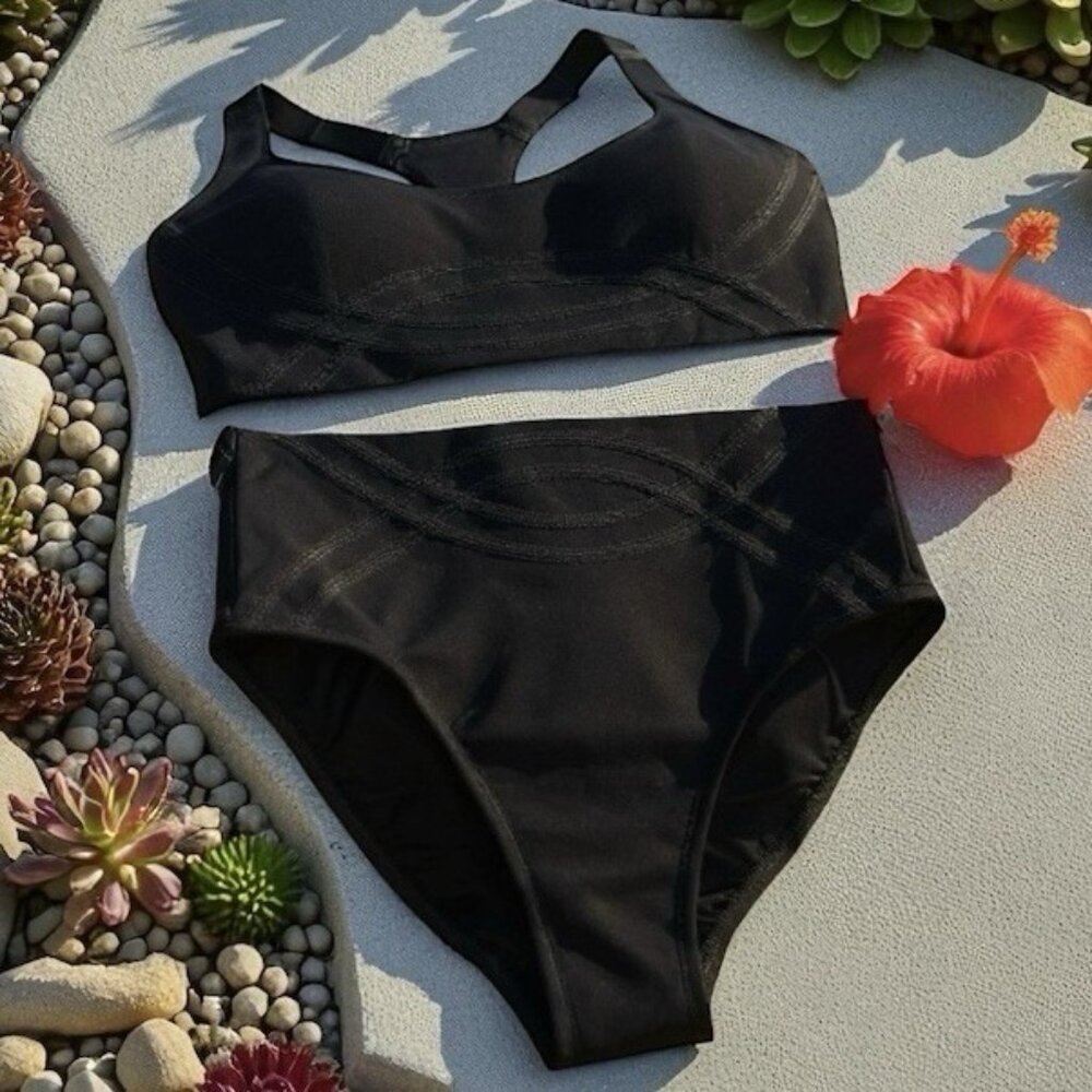 EBW Everything But Water Bikini Swimsuit Set XS Flat Lock Curved Stitch Bralette